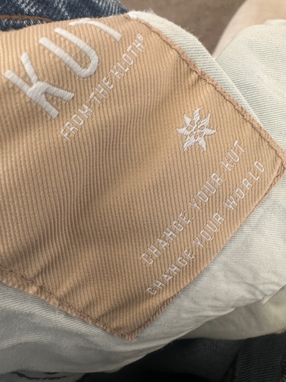 Kut from the Kloth Light Blue Distressed Denim Shorts - Picture 9 of 9